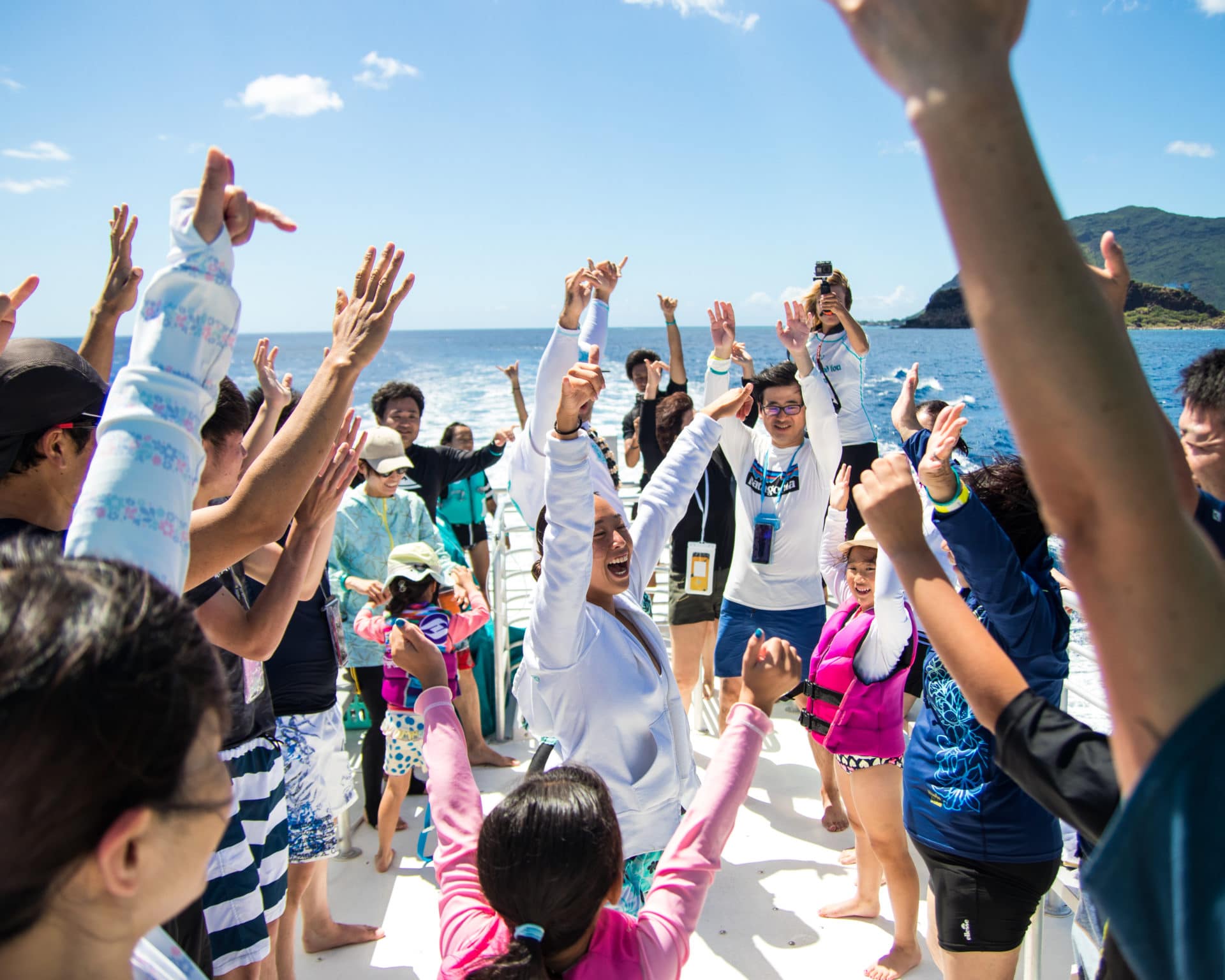 Group taking the Dolphin tour