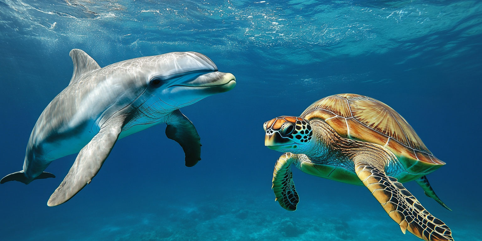 Read more about the article Ocean Allies: Why Dolphins and Turtles Team Up on Oahu Tours