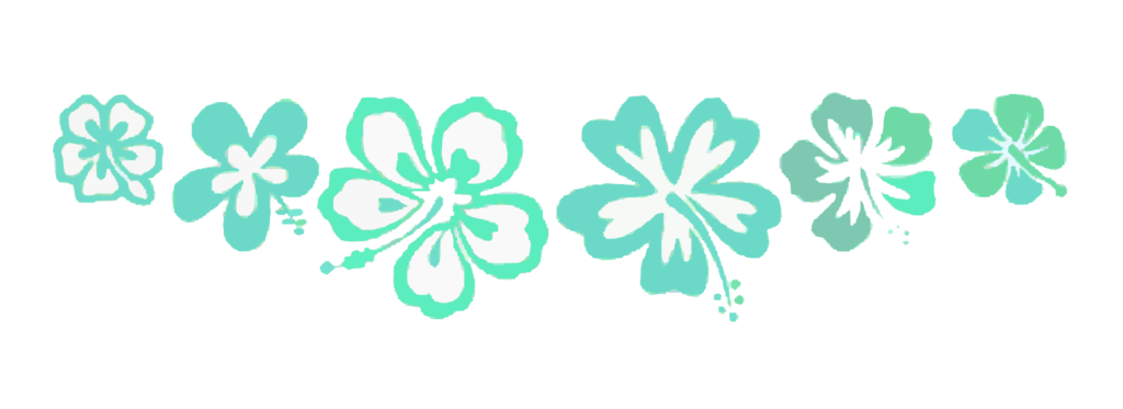 Hawaiian flower design border